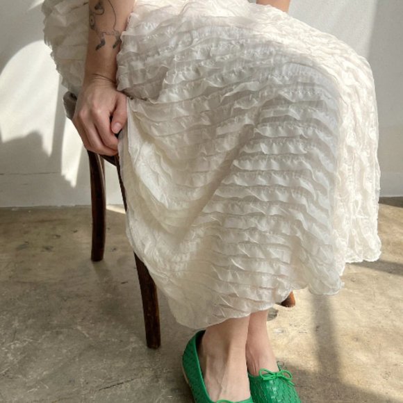 Lauren Maxi Skirt LISA SAYS GAH - Vanilla Ruffle - Picture 4 of 5